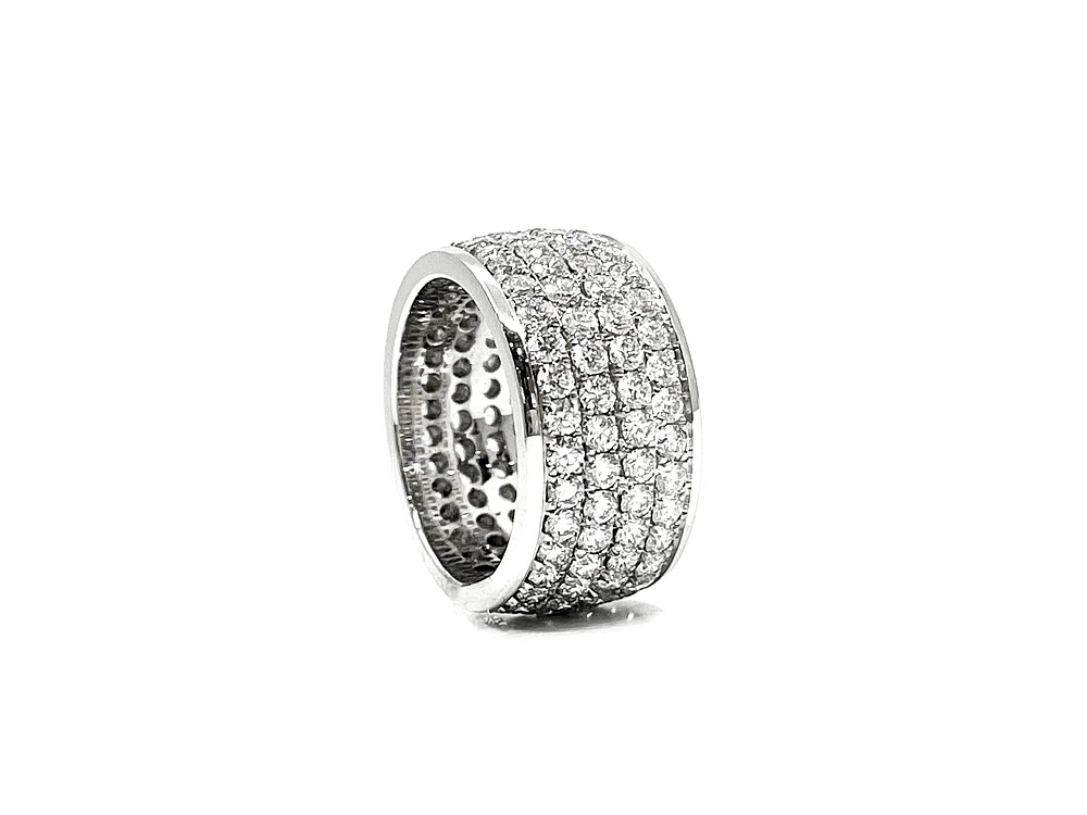 14K White Gold 4.40cttw Diamond Eternity Ring, size 6