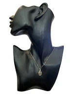 10K Yellow and White Gold 0.10 cttw Diamond Pulse Pendant, 18"