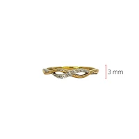 10K Yellow Gold Diamond 0.10cttw Ring, Size 6.5