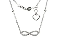 14K White Gold 0.28cttw Infinity Diamond Bracelet - 7 Inches