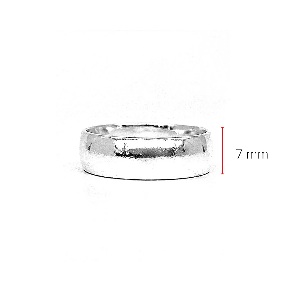 Silver 925 High Polish Plain Band 7mm