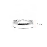 Silver 925 High Polish Plain Band 7mm