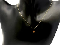 10K Yellow Gold 0.30cttw Citrine and 0.04cttw Diamond Halo Earrings