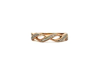 10K Rose Gold 0.095cttw Diamond Ring, size 6.5