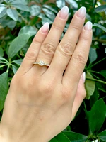 14K Yellow Gold 0.70cttw Canadian Diamond Engagement Ring, size 6.5