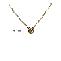 14K Yellow Gold 0.101cttw Canadian Diamond Necklace