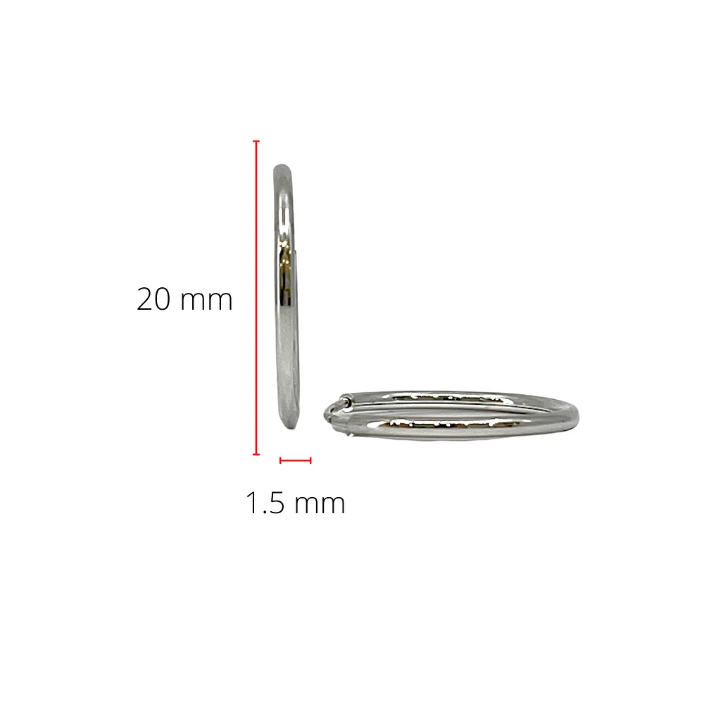 Sterling Silver Sleepers 20mm