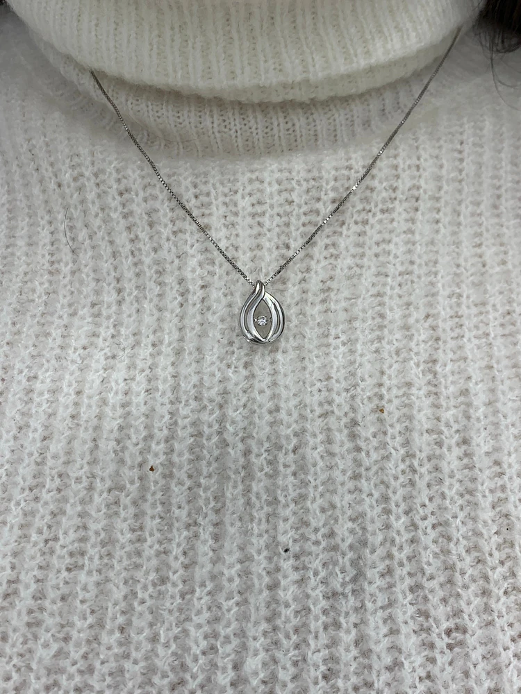 Diamond Silver Necklace