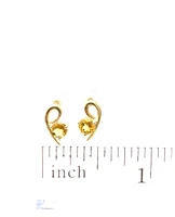 14K Yellow Gold Citrine Earrings