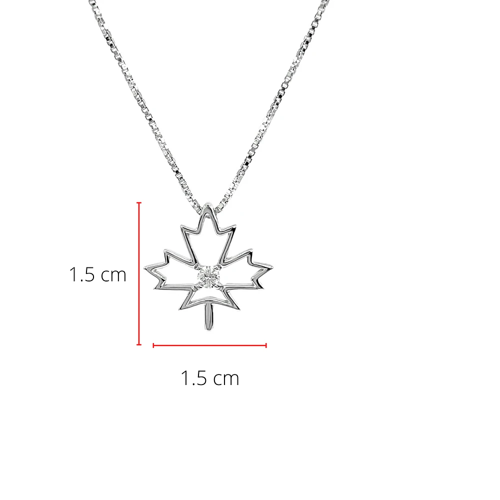 Sterling Silver 0.08cttw Diamond Round Cut Pendant, 18"