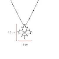 Sterling Silver 0.08cttw Diamond Round Cut Pendant, 18"