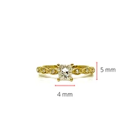 14K Yellow Gold 0.50cttw Diamond Engagement Ring, size 6.5