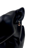 10K Yellow Gold 0.70cttw Ruby and 0.08cttw Diamond Earrings