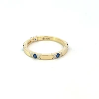 10K Yellow Gold Sapphire & Diamond Ring
