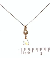 Moonstone and Diamond Pendant