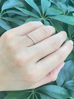 10K Rose Gold 0.10cttw Round Cut Diamond Ring, size 6