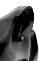 10K Yellow Gold 0.30cttw Citrine and 0.04cttw Diamond Halo Earrings