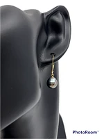 14K Gold Tahitian Pearl Earrings with Lever Backs