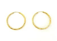 10K Gold 40mm Sleeper/Keeper/Hoop Earrings