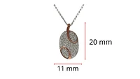10K Two Tone White and Rose Gold 0.508cttw Necklace - 18 Inches