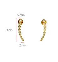 14K Yellow Gold 0.34cttw Diamond Earrings - 21mm