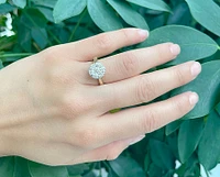 14K Two Tone Yellow and White Gold 1.00cttw Ring - Size 6.5