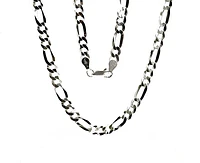 925 Sterling Silver Chain Figaro - 22" - 5.6mm