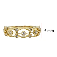14K Yellow Gold 0.16cttw Diamond Ring, size