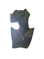10K Yellow Gold 0.04cttw Canadian Diamond Heart Pendant, 18"