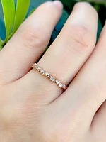10K Rose Gold 0.065cttw Diamond Paw Print Ring, size 6.5