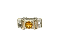 Silver and Citrine Ring