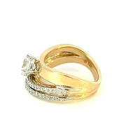 14K Yellow Gold 1.78cttw Round Brilliant Cut Lab Grown Diamond Ring, 6 - / White