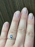 10K White Gold Tanzanite and Diamond Ring - Size 7