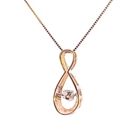 10K Yellow Gold 0.10cttw Diamond Pulse Pendant, 18"