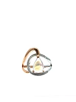Moonstone and Diamond Ring