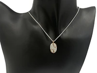 10K Two Tone White and Rose Gold 0.508cttw Necklace - 18 Inches