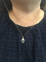 10K Yellow Gold 0.22 Diamond Pendant, 18"