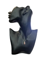 10K White and Rose Gold 0.20 cttw  Diamond  Pulse Pendant, 18"