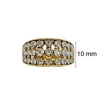 10K Yellow Gold Diamond 0.33cttw Illusion Setting Ring, Size 6.5