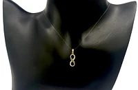 10K Gold Infinity Cubic Zirconia Charm