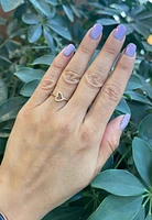 14K Yellow Gold 0.08cttw Diamond Heart Ring, size 6.5