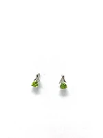 Peridot & Diamond Earrings