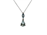 10K Gold 0.75cttw Genuine Aquamarine Pendant