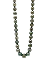 14K White Gold 9-12.3mm Tahitian Pearl Strand - 18"