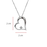 10K White Gold Canadian Diamond 0.051cttw Necklace