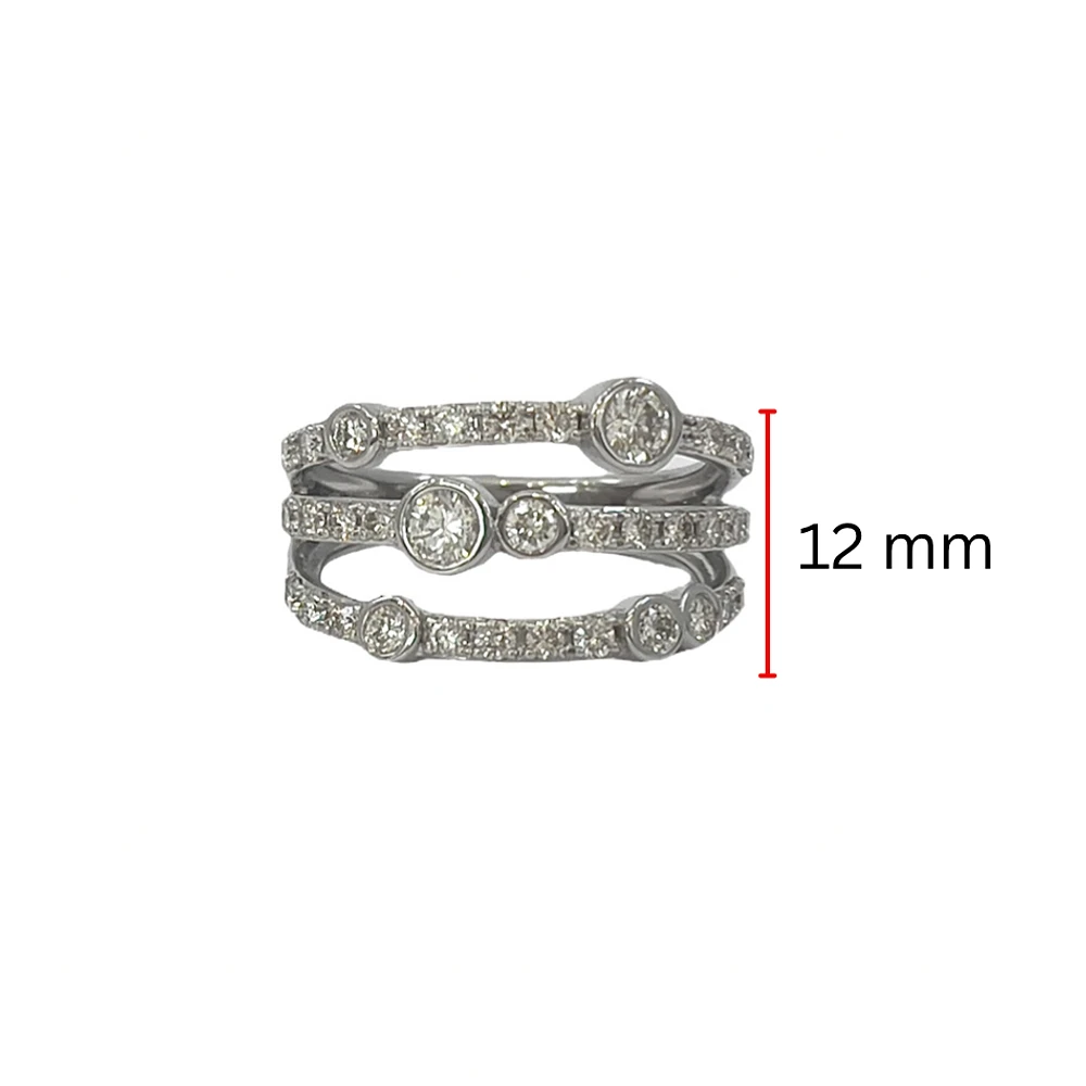 10K White Gold 1.00cttw Diamond Ring, size 6