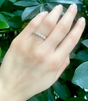 10K White Gold 0.35cttw Illusion Setting Diamond Ring - Size 6.5