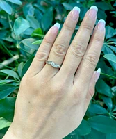 10K White Gold 0.25cttw Canadian Diamond Engagement Ring, size 6.5