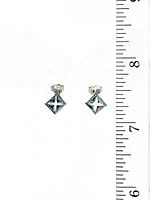 AQUAMARINE AND DIAMOND EARINGS