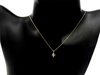 10K Yellow Gold 0.16cttw Opal and 0.03cttw Diamond Necklace - 18 Inches